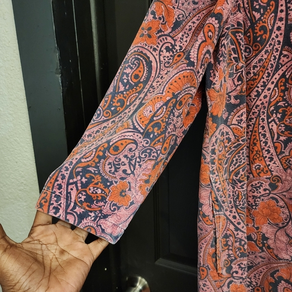 by Anthropologie Sz. S Blue Motif Dayna 100% Cotton Corduroy Mini Dress - Picture 10 of 16